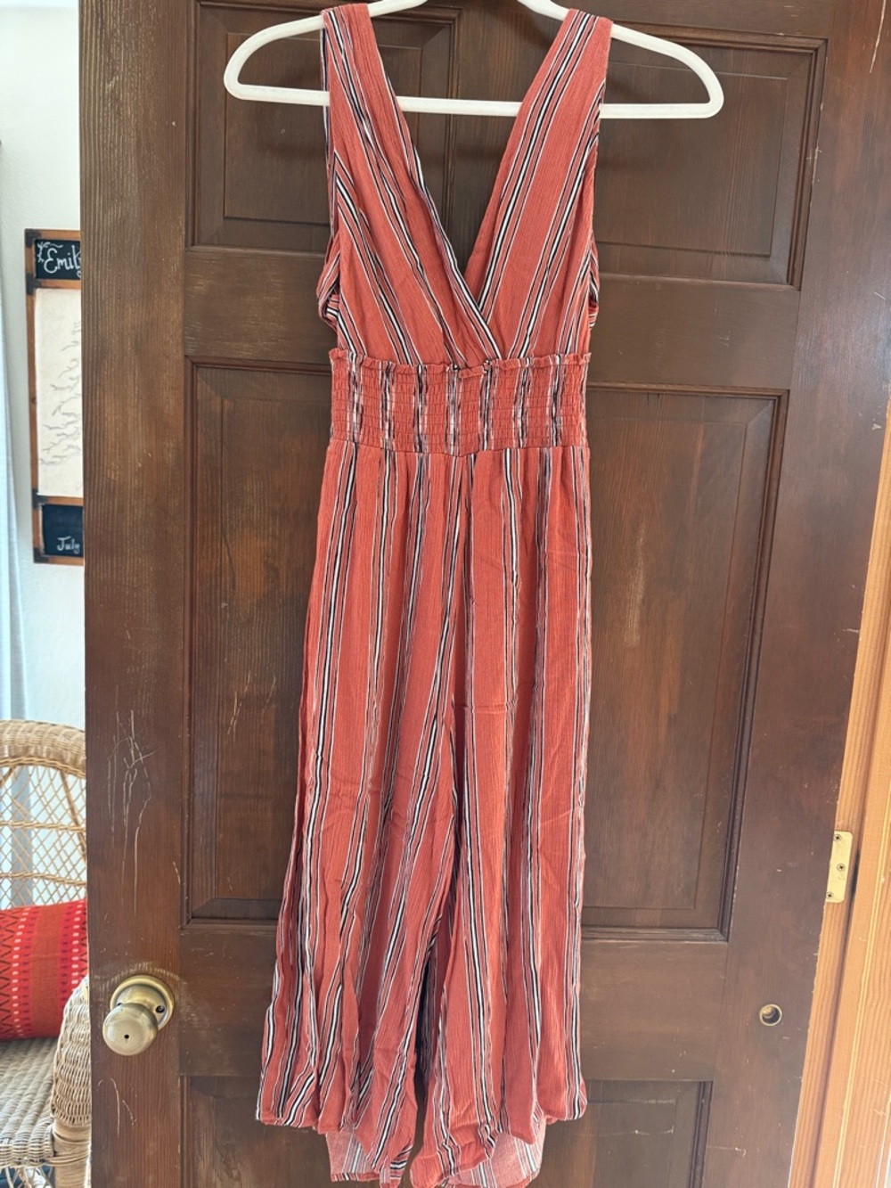 ILLA ILLA Rust Striped Top with Black and White Accents